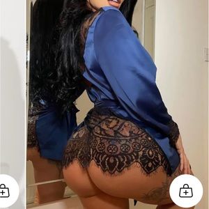 Bring your passion satin lace robe